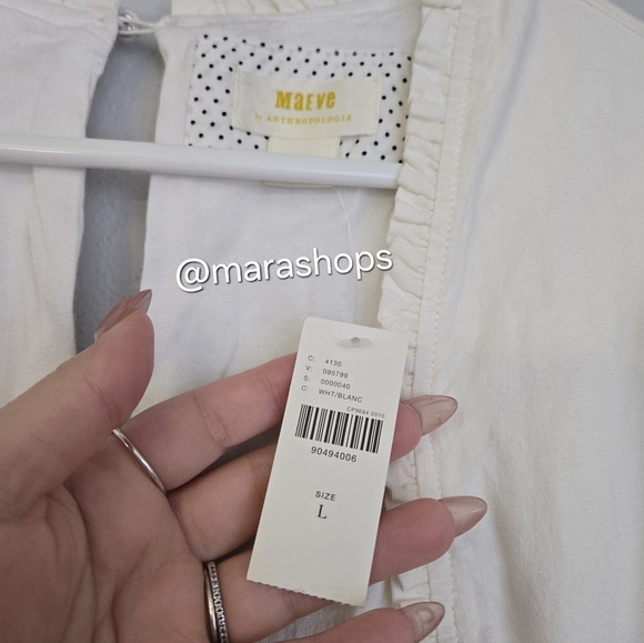 Maeve Puff-Sleeve Corset Linen Midi Dress - Picture 7 of 7